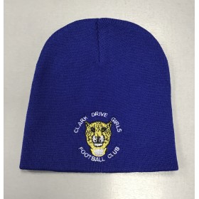 Clark Drive Girls FC Royal Beanie Hat with Badge