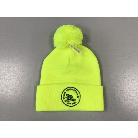 Troon Tortoises Fluorescent Yellow Pom Pom Hat