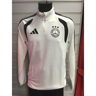 Cumnock Juniors White 1/4 Zip Top 