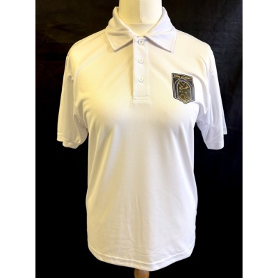 Doon Academy Junior White Performance Polo