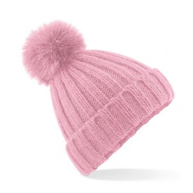 Beechfield Ladies Pink Pom Pom Hat